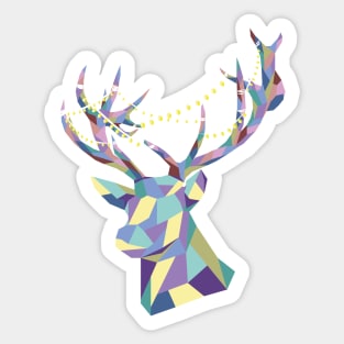 Deer in lights Sticker